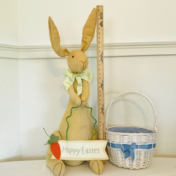 Pottery Barn Kids Other - POTTERY BARN KIDS 36” BURLAP POSABLE EASTER BUNNY
